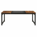 Table à manger rectangulaire industrielle pour 4-6 personnes en métal