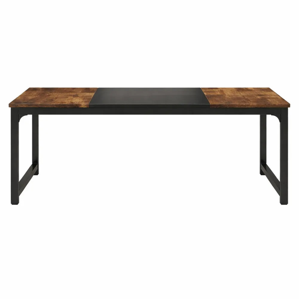 Table à manger rectangulaire industrielle pour 4-6 personnes en métal