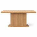 Table à Manger Extensible Rectangle 6-10 Personnes avec Pied Central et Rangement