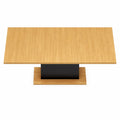 Table de salle à manger ronde en bois et métal pour 4 à 6 personnes