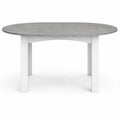 Table à Manger Extensible Ronde 4-8 Personnes Blanc, Effet Béton