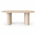 Table à Manger Ovale en Marbre Composite pour 6 Personnes
