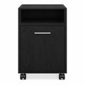Caisson de Bureau Mobile à Roulettes Chêne Noir 3 Tiroirs