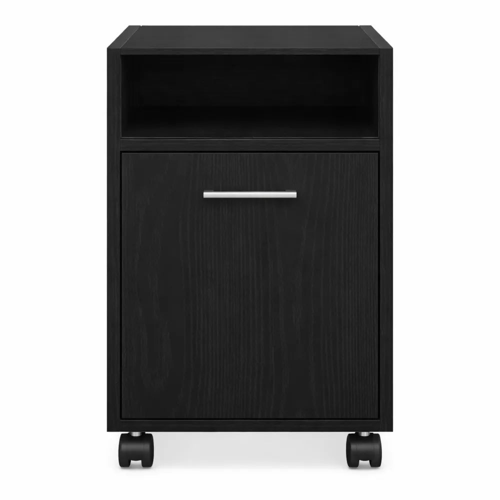 Caisson de Bureau Mobile à Roulettes Chêne Noir 3 Tiroirs