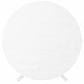 Table ronde de cuisine 4 personnes, style campagnard, résistante à l'eau, 80 cm diamètre, 75 cm hauteur, blanc neige