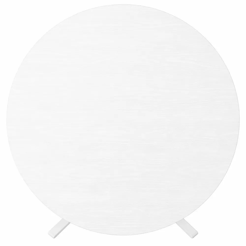 Table ronde de cuisine 4 personnes, style campagnard, résistante à l'eau, 80 cm diamètre, 75 cm hauteur, blanc neige