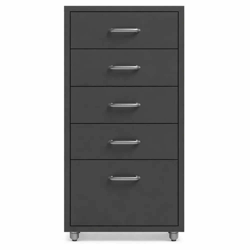 Caisson de Bureau Mobile Métal Anthracite 28x41x69 cm
