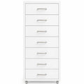 Caisson de Rangement Mobile Blanc en Métal