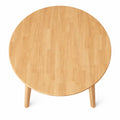 Table à Manger Ronde en Bois, 80 cm, Finition Naturelle